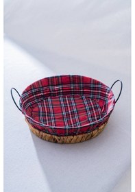Resim Acar Rustika Nomia Hasır Yuvarlak Ekmek Sepeti - 28 Cm Renkli 