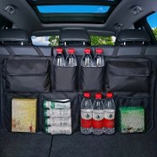 Resim 1 adet 8 Cepli Yer Tasarruflu Araba Bagaj Düzenleyici - Dayanıklı Polyester, SUV'lar & Kamyonlar için Mükemmel 
