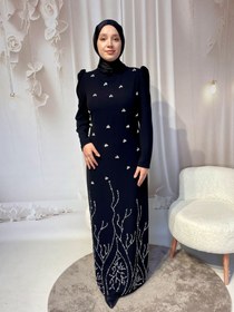Resim Amaris Tesettür Abiye - Siyah / 44 