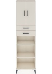 Resim Arges Dolap 4 Raflı 2 Çekmeceli 2 Kapaklı 60x30x221 Aytaşı-ay... Aytaşı 