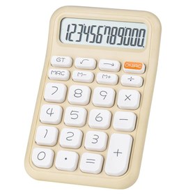 Resim PowerMaster PM-25409 Krem Renk 12 Haneli LCD Ekranlı Masaüstü Hesap Makinesi 