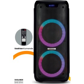 Resim Goldmaster X4 PartyBox Taşınabilir RGB Işıklı Bluetooth Hoparlör 