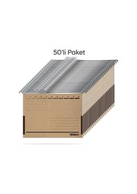Resim Tunakart Asd2005 Metal Askılı Yan Bezli Körüklü Dosya 50 Li Paket 