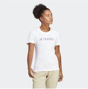 Resim Adidas Terrex Classic Logo Tee W Hz1391 Kadın Tişört Beyaz 
