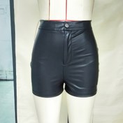 Resim Kadınların Zarif Düz Renk Şortları, Polyester %92 Elastan %8, Örgü Kumaş, Fermuar Detayı, Hafif 180g/m², Bahar/Yaz/Sonbahar Giyim 
