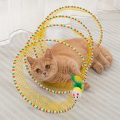 Resim Kedi Tüneli Oyuncak Zil Yapay Tüy Fare Kedi Kendini Eğlendiren ve Sıkıntıyı Gideren Komik Katlanabilir Kedi Tüneli 