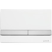 Resim Vitra Select Mekanik Kumanda Paneli Cam Beyaz Krom Buton 740-1100 