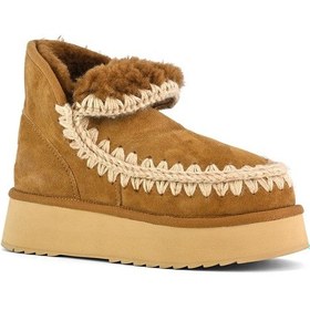 Resim Bot Kar Kadın Mu.fw681000a Cog Mou Mini Eskimo Platform Boot Cognac Beyaz 
