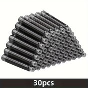 Resim 30 mürekkep kesesi 3.4MM Dolma Kalem Mürekkep Kapsülleri, 3.4Mm Dolumlar Okul Ofis Kırtasiye Kalibre Mürekkep Kartuşları için, Siyah, Mavi, Kırmızı 3 Renk Mevcut 