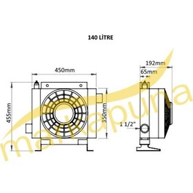 Resim Mar 140 Litre Fanlı Hidrolik Ideal 60-70 Yağ Soğutucu Radya - 547943195 