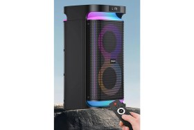 Resim Yesido Bluetooth Hoparlör Bataryalı Dijital Parti Hoparlörü Mikrofon Li Işıklı Ses Bombası Radyo Usb 