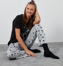 Resim Mickey Mouse Baskılı Pijama Takımı 