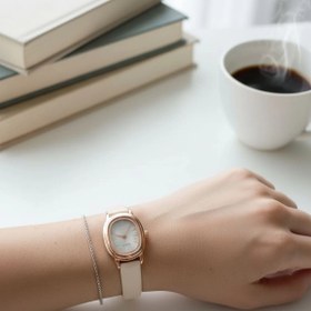 Resim MİLABELLA Caroline Krem Cilt Retro Deri Kordonlu 