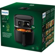 Resim Siyah Otomatik Pişirme Programlı Rehberli Yemek Pişirici Airfryer 