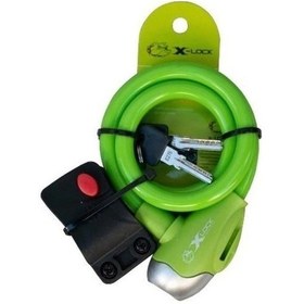 Resim Xlock Xbyc Ty 561 Bisiklet Kilit Anahtarlı Halat 8x1300mm Tex561 Yeşil Çok Renkli 