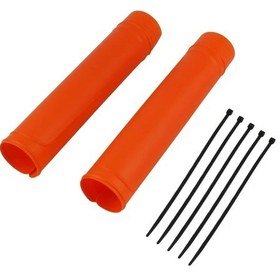 Resim Tongdashop Ktm Yamaha Suzuki Honda Abs Dayanıklı Çatal Koruyucu Orange 