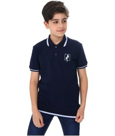 Resim Toontoy Kids Toontoy Erkek Çocuk Polo Yaka Palmiye Baskılı Tişört Lacivert 