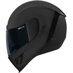 Resim Icon Airform Dark Kapalı Motosiklet Kaskı Mat Siyah 