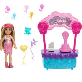 Resim Barbie Chelsea Şeker Dükkanı Oyun Seti Renkli Aksesuarlarla 10 Parça Eğlenceli Set 