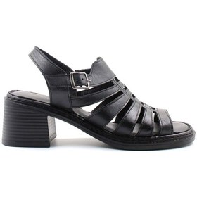 Resim Hakiki Deri Kadın Dolgu Topuk Sandalet 621za937l 001 