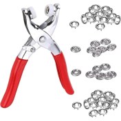 Resim Home 9.5 mm Metal Çıtçıt El Pensesi Seti - Gömlek, Bebek Kıyafetleri, Elbise, Ceket, Yelek ve Kumaşlar Için Dayanıklı Montaj Aracı 