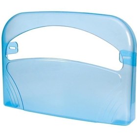 Resim Prestij Plastik Klozet Kapağı Örtü Dispenseri Şeffaf Mavi 
