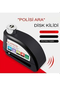 Resim Alarmlı Disk Kilidi Motorsiklet Martı Scooter Bisiklet Sesli Alarm 110 Desibel Yüksek Ses 