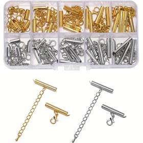 Resim Takı Bağlantısı İçin Boncuk Ve El Sanatları İçin DIY Takı Yapım Seti, Istakoz Tokaları, Kancalar Ve Bağlantı Elemanları 