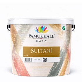 Resim Pamukkale Sultani Su Bazlı Yaldız Boya Metalik Dekoratif Boya 2.5 Lt Altın 