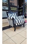 Resim 3A Mobilya 3A MOBİLYA BLACK & WHİTE OYMALI BERJER 