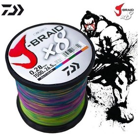 Resim Daiwa J-Braid 8Braid 1500M Multicolor Ip Misina 