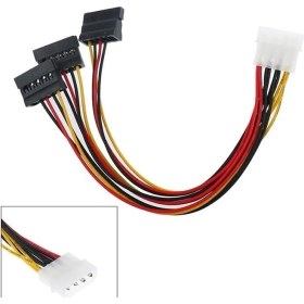 Resim Peri Store Üçlü 3 Port Ide Molex Sata Power HDD 4 Pin Güç Kablosu 5101 