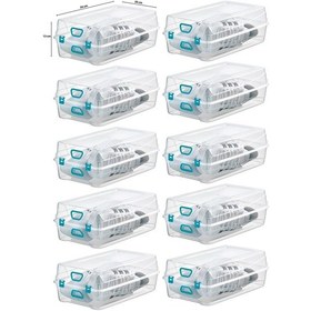 Resim 10 Adet Erkek Ayakkabı Kutusu Büyük Boy Steril Ayakkabı Saklama Düzenleyici Organizer Şeffaf ŞEFFAF 