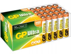 Resim Gp R03 AAA Boy Ultra Alkalin İnce Kalem Pil 40lı Paket GP24AUT-2B40 