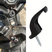 Resim Yamaha Motosiklet Kask Askısı - ABS Kavrama Vidalı Tasarım, Xmax 400, 300, 250, 125, Nmax 125, 155, Nvx 155, Aerox, Xmax300, Nmax150 için İdeal, Kask Depolama | Şık Siyah Kaplama | Güvenli Bağlantı, Kask Askısı 