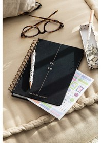 Resim 2026 A5 Spiralli Keten Haftalık Ajanda 12 Aylık - Siyah Siyah 