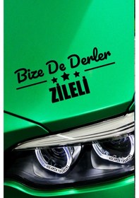 Resim Tokat Zile Dekoratif Araç Yazısı Tokat Bize De Derler Zileli 40x15 Cm Dekoratif Yazı 40 CM - Siyah 