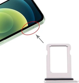 Resim iPhone 12 Mini Uyumlu Sim Tepsisi Sim Kart Yuvası Beyaz 