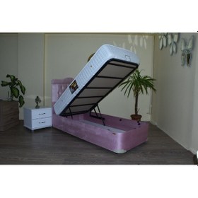 Resim Bengimobilya Baza Başlık Tay Tüyü Pembe Model Silinir Kapitone Başlık Metal F 