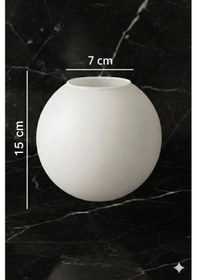 Resim Livora Lighting Beyaz Rengi 15 Cm Glop Fanus Avize Camı Beyaz Beyaz 