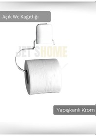 Resim Jet's Home Paslanmaz Kapaksız Tuvalet Kağıdı Askılığı Wc Kağıtlık Tutucu Krom Krom 