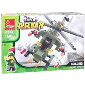 Resim Canem Oyuncak Askeri Helikopter Blok Seti 159 Parça 6+ 0354 