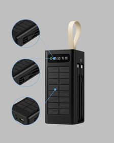 Resim Bfs Güneş Enerjili Powerbank Dijital Göstergeli Taşınabilir Güç Kaynağı Çok Renkli 