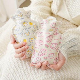 Resim Taşınabilir Mini Sıcak Su Torbası, Çizgi Film Desenli, Polyester, Küçük Boy, Elde Taşınabilir, Mide ve El Isısı İçin, Evde İlk Yardım, Soğuk ve Sıcak Terapi 