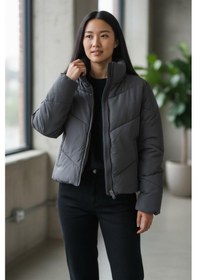 Resim Only 15308639 Onlmaggı Blackened Pearl Puffer Kadın Kıslık Mont Gri 