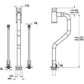 Resim Vitra Lavabo Sifonu, Origin Monoblok, A45157 