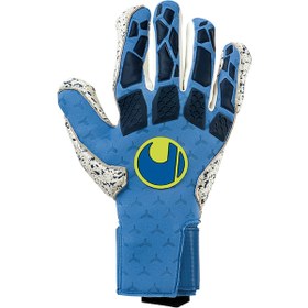 Resim Sporalışverişim Uhlsport Futbol Kaleci Eldiveni Hyperact Supergrip+ Hn 101123201-Mavi - Beyaz - Fosforlu Sarı 