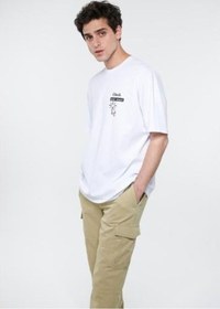 Resim Mavi Baskılı Tişört-siyah Siyah 