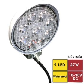 Resim Carub ÇALIŞMA LAMBASI Projektör 9-30V 9 Led Yuv.Günışık Dışı Beyaz 