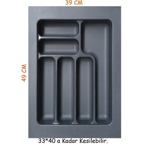 Resim Starax Çekmece İçi Kaşıklık Antrasit En 49 CM Derinlik 49 CM 